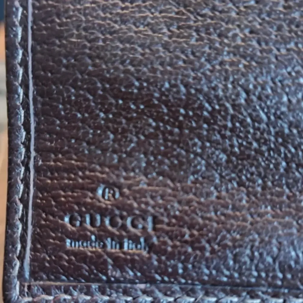 Gucci GG‎ Abbey D Ring Continental Wallet Brown Canvas Leather OS Vintage - Picture 10 of 11
